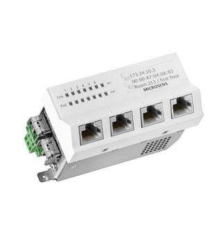 FTTO MicroSwitch 7-port 2SFP 44-57V PoE+ 4x10/100/1000T PoE+, 2x1/10GBase SFPSlot